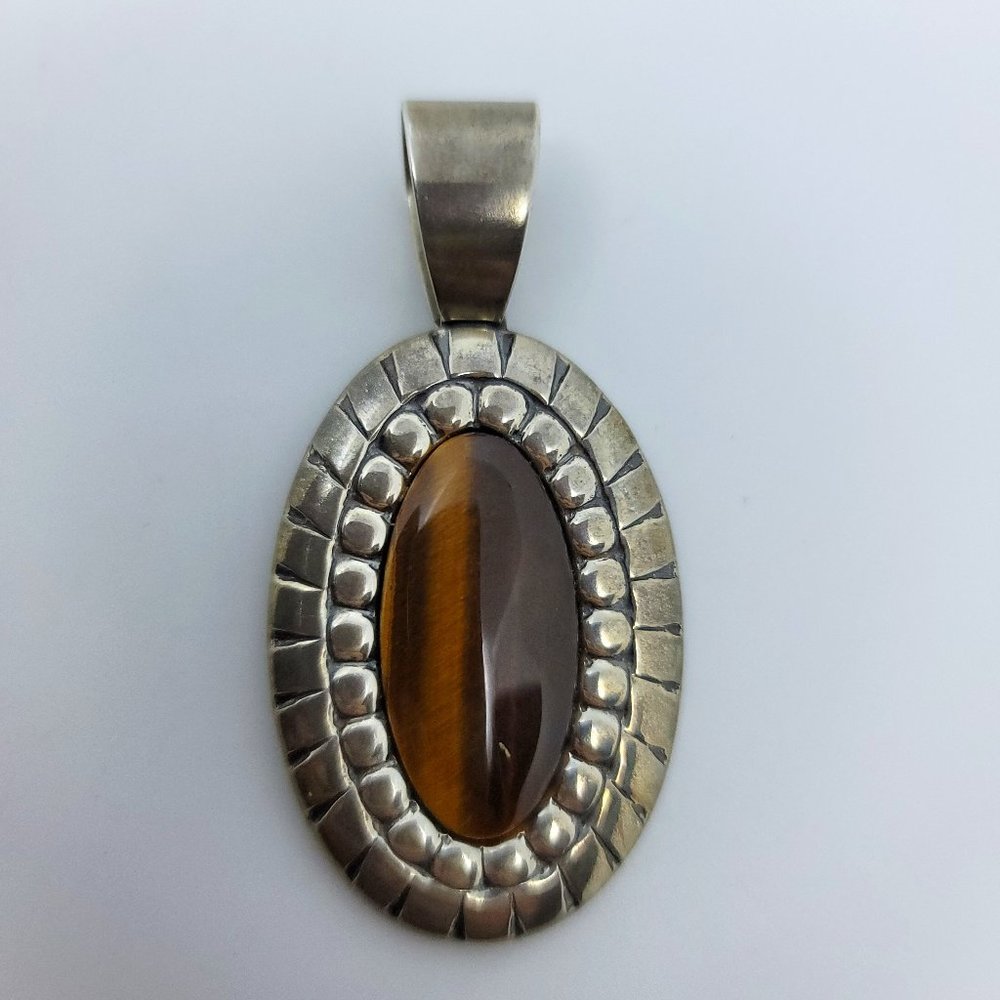 Tiger's Eye & Sterling Pendant